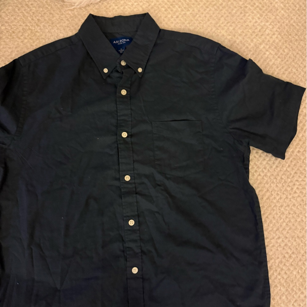Arizona Men's navy blue Casual Button Down Shirt